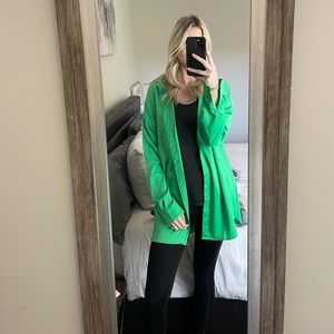 Nasty Gal Bright Green Button Down
